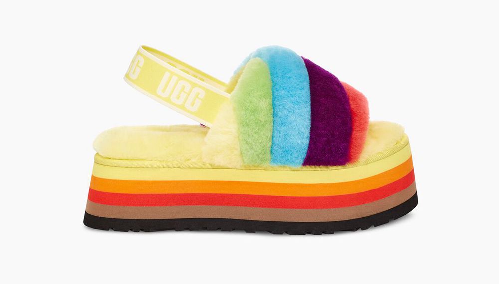 Ugg Slides Canada - Ugg Men's Disco Stripe Rainbow